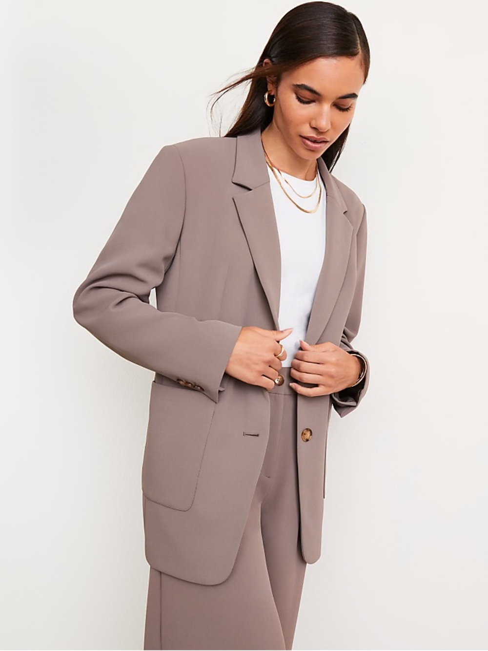 LOFT Versa NWT Crepe Drape Oversized Blazer size 14